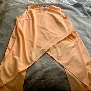 Sleeveless Crossover Hem Top- Plus Size